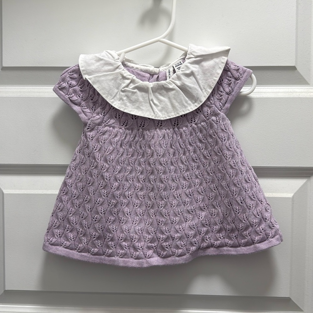 Janie and Jack Baby Ruffle Collar Pointelle Blouse (18-24M)